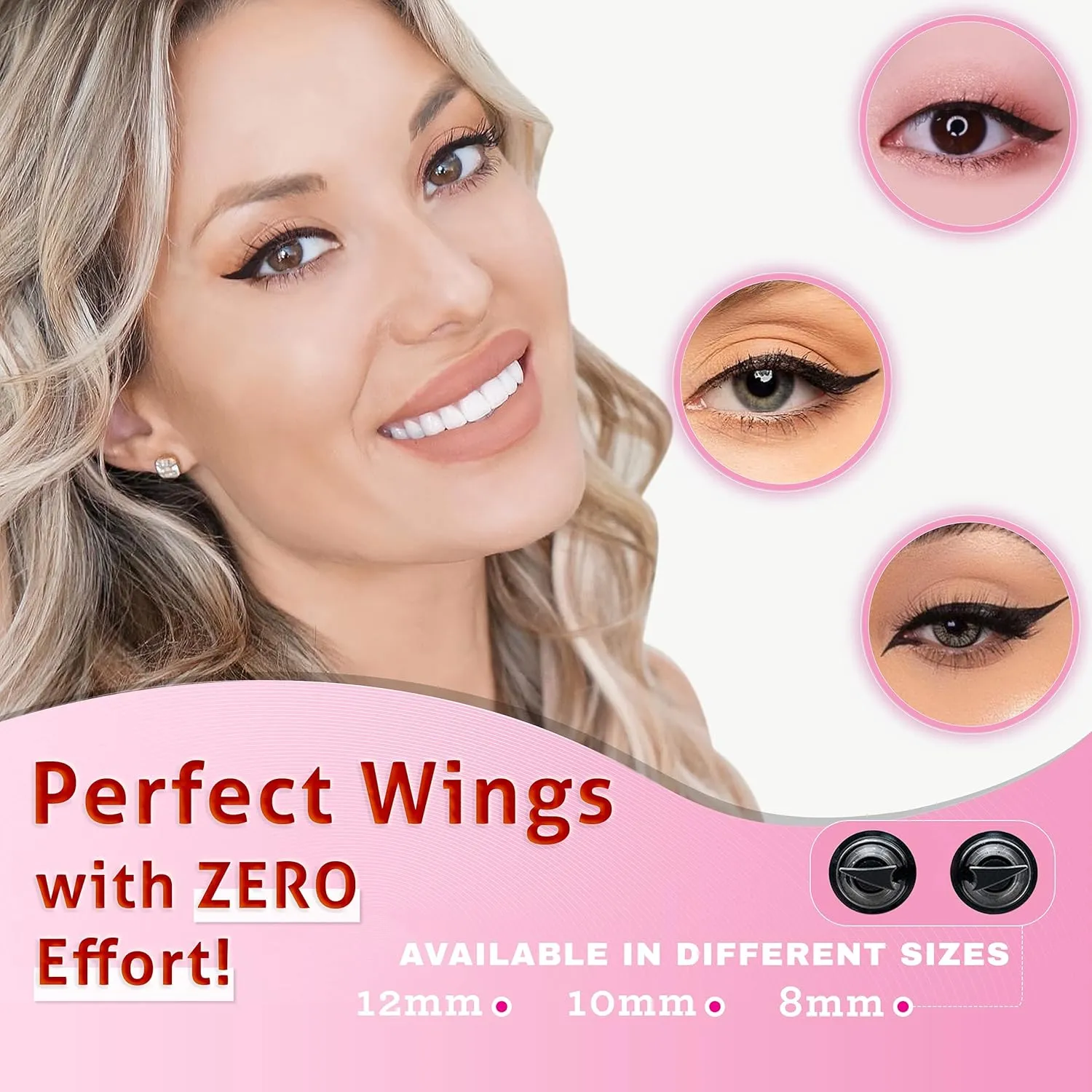 Winged Eyeliner Stamp by Lovoir, Waterproof Make Up, Smudgeproof, Long Lasting Liquid Eye liner Pen, Vamp Style Wing, 2 Wingliner Pens (Triple Pack Combo, Midnight Black)