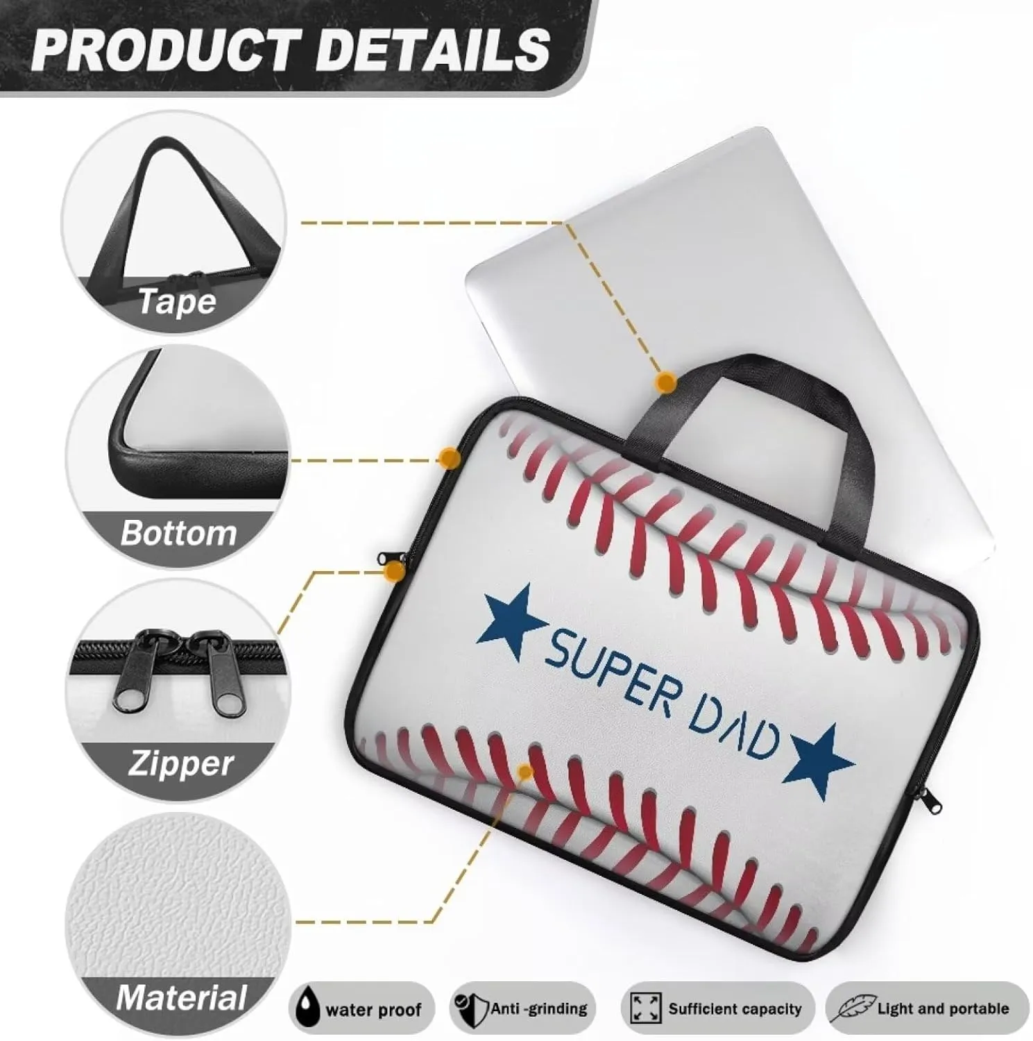 Women Men Laptop Tote Bag Portable Work 10-17 Large Laptop Briefcase Waterproof Messenger Handle Bag Business Trip