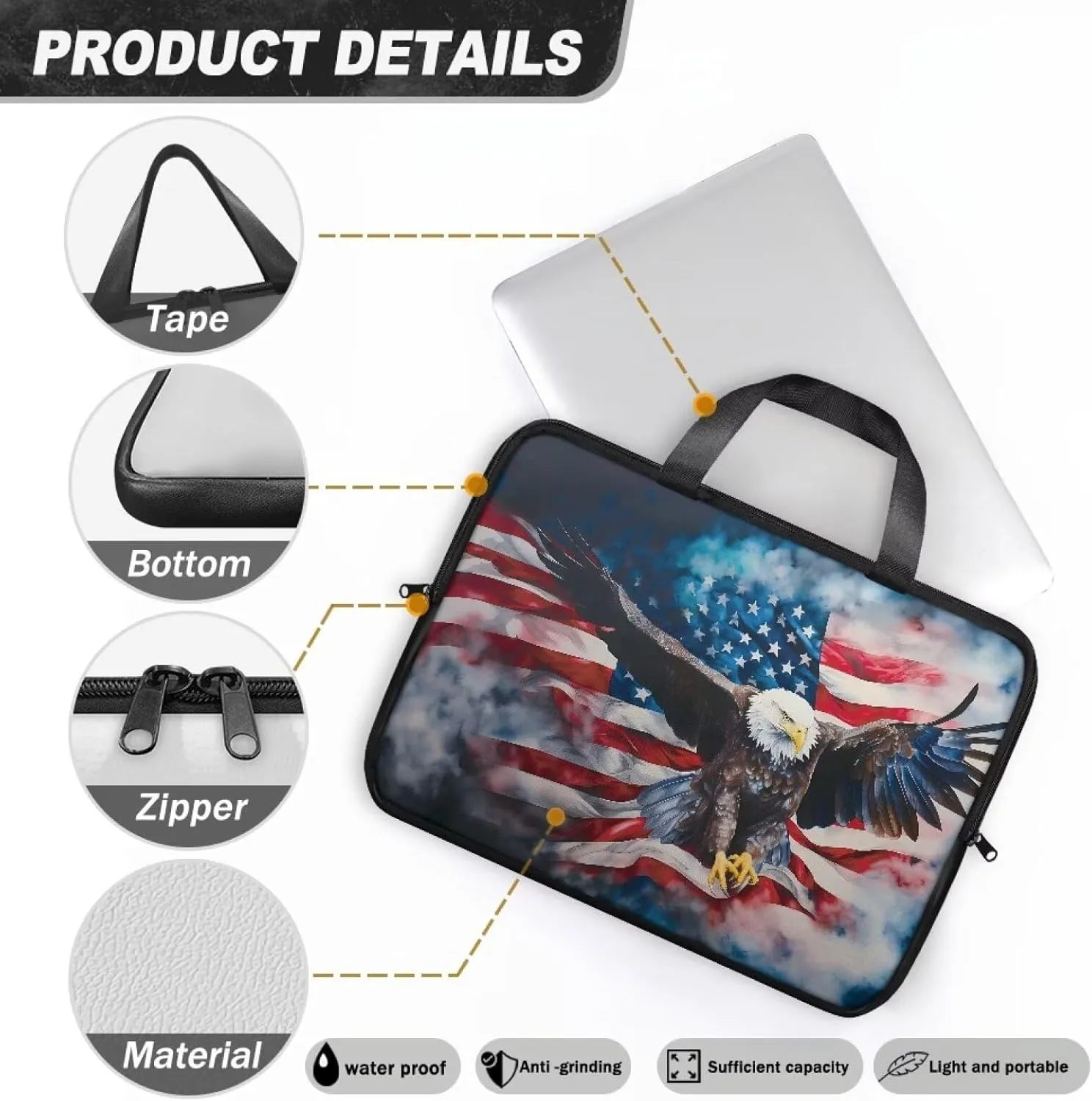 Women Men Laptop Tote Bag Portable Work 10-17 Large Laptop Briefcase Waterproof Messenger Handle Bag Business Trip