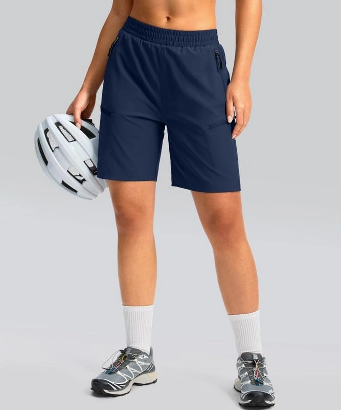 Women's Mountain Bike Shorts 4D Padded Cycling Shorts for Women Riding Biking Bicycle Biker Cycle UPF50 Zipper Pockets