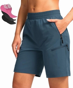 Women's Mountain Bike Shorts 4D Padded Cycling Shorts for Women Riding Biking Bicycle Biker Cycle UPF50 Zipper Pockets