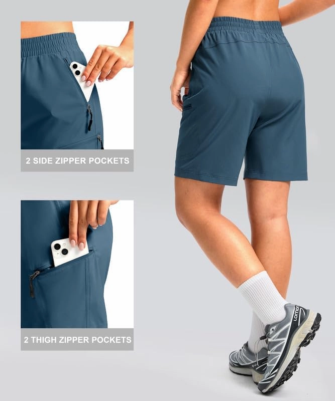 Women's Mountain Bike Shorts 4D Padded Cycling Shorts for Women Riding Biking Bicycle Biker Cycle UPF50 Zipper Pockets