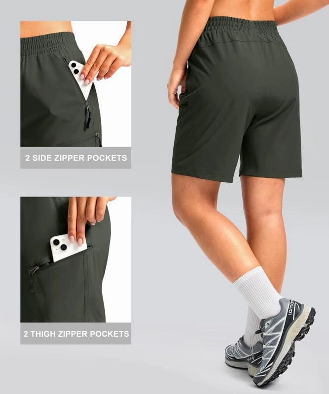 Women's Mountain Bike Shorts 4D Padded Cycling Shorts for Women Riding Biking Bicycle Biker Cycle UPF50 Zipper Pockets