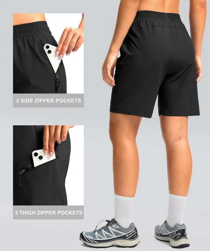 Women's Mountain Bike Shorts 4D Padded Cycling Shorts for Women Riding Biking Bicycle Biker Cycle UPF50 Zipper Pockets
