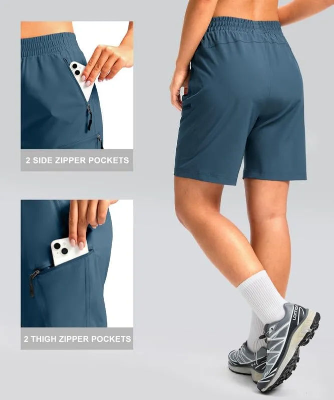 Women's Mountain Bike Shorts 4D Padded Cycling Shorts for Women Riding Biking Bicycle Biker Cycle UPF50 Zipper Pockets