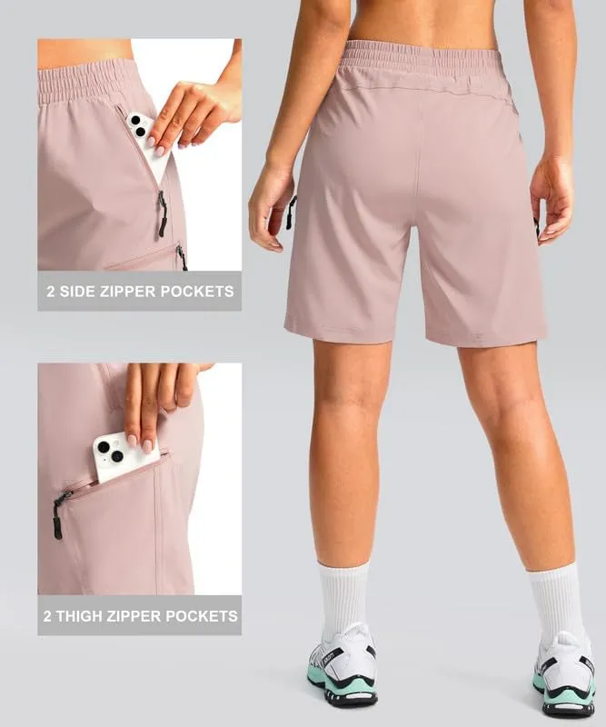 Women's Mountain Bike Shorts 4D Padded Cycling Shorts for Women Riding Biking Bicycle Biker Cycle UPF50 Zipper Pockets
