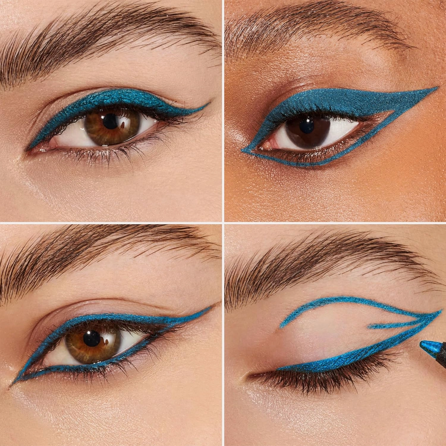 Wonderskin 1440 Longwear Blue Eyeliner Pencil with Sharpener - Waterproof, Sharpenable Eyeliner Pencil & Smudge Proof Blue Eye Liner Pencils (Aqua)