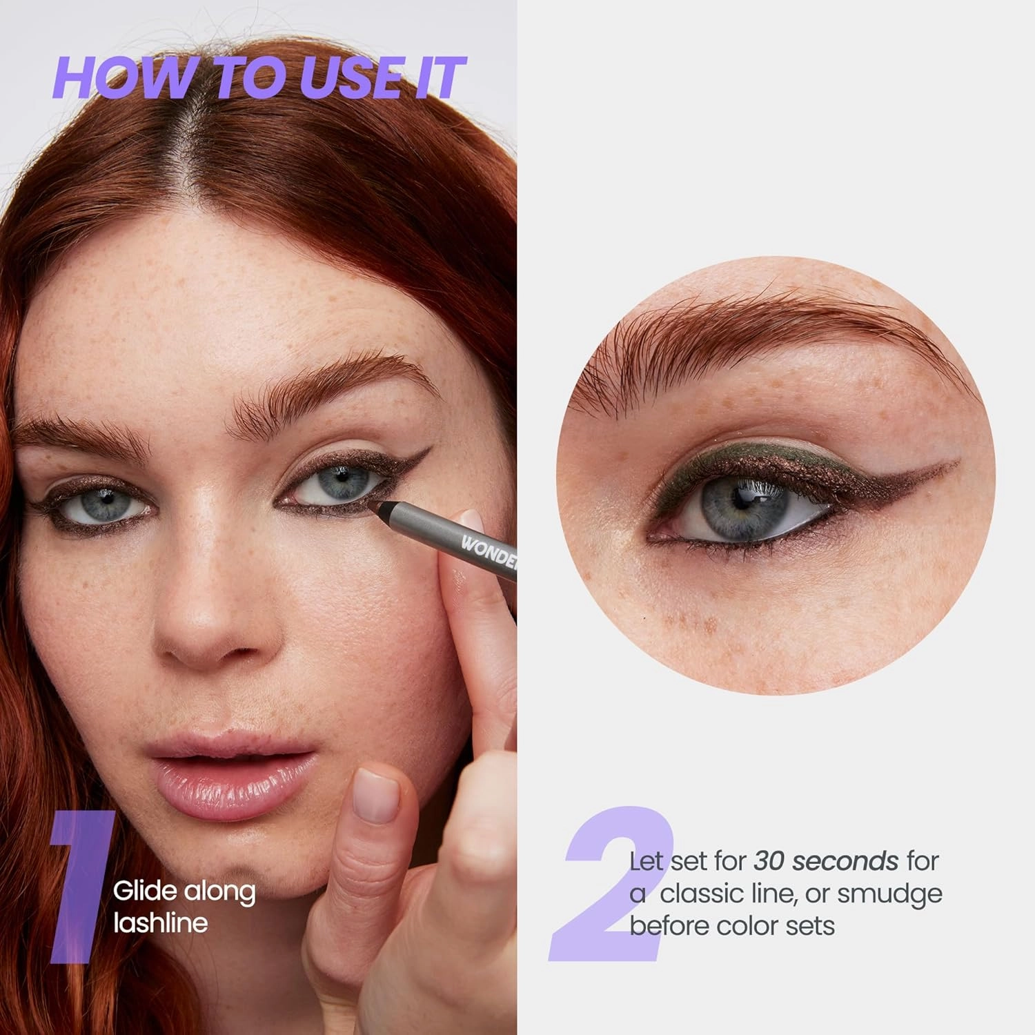 Wonderskin 1440 Longwear Blue Eyeliner Pencil with Sharpener - Waterproof, Sharpenable Eyeliner Pencil & Smudge Proof Blue Eye Liner Pencils (Aqua)
