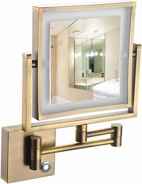 YSUEFIJO Magnifying LED Vanity Mirror, Lighted Makeup Mirror, Double Sided LED Cosmetic Mirror, Rechargeable Double Sided Magnifying Mirror, Use for Makeup Application, Tweezing