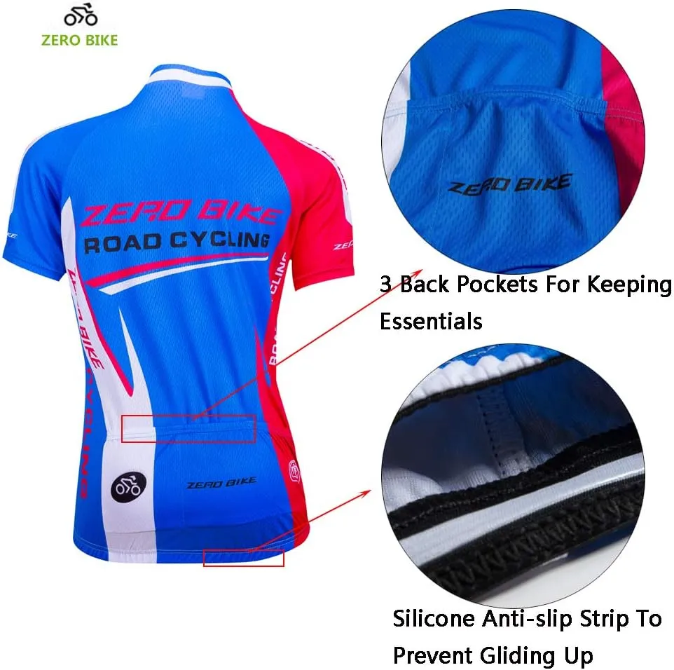 ZEROBIKE® Women's Short Sleeve Cycling Jersey Jacket Cycling Shirt Quick Dry Breathable Mountain Clothing Bike Top