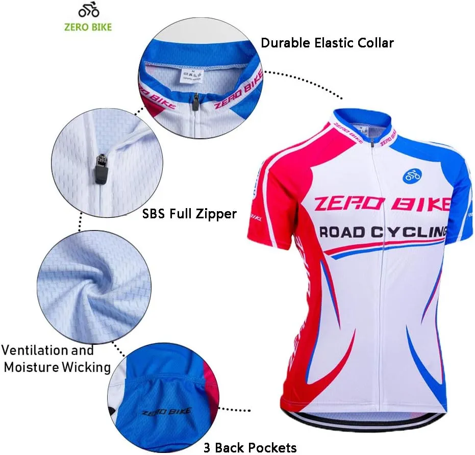 ZEROBIKE® Women's Short Sleeve Cycling Jersey Jacket Cycling Shirt Quick Dry Breathable Mountain Clothing Bike Top