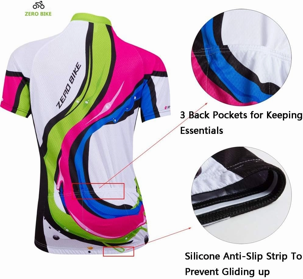 ZEROBIKE® Women's Short Sleeve Cycling Jersey Jacket Cycling Shirt Quick Dry Breathable Mountain Clothing Bike Top